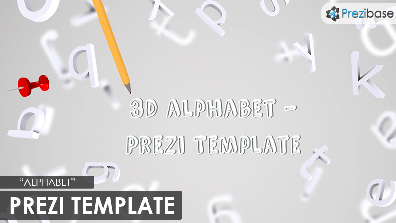 3d alphabet letters learning education prezi template