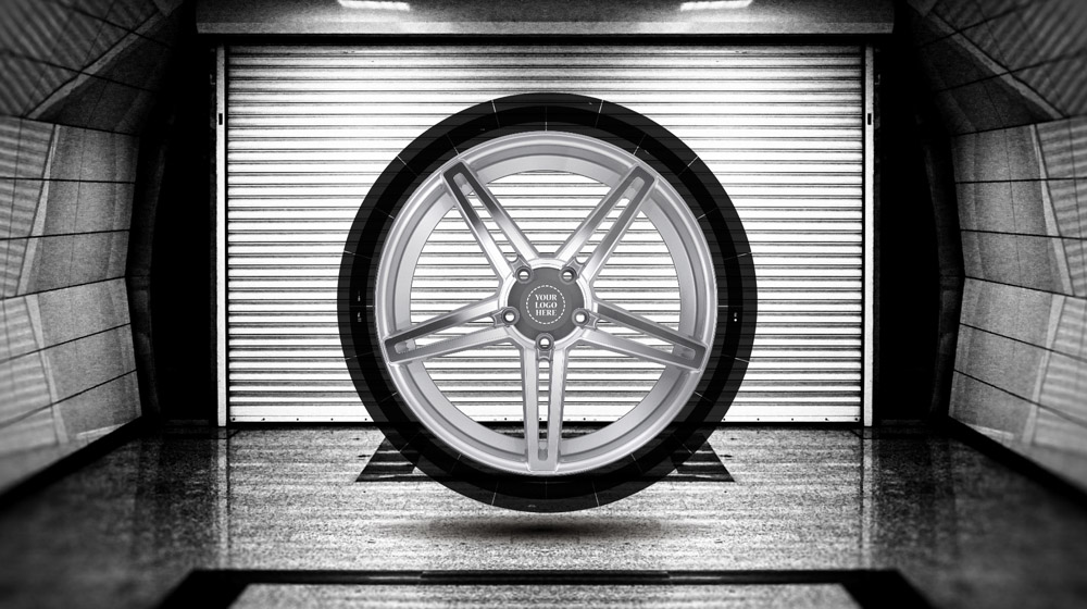 Car fanatic tire wheel rim Prezi template for presentations about cars