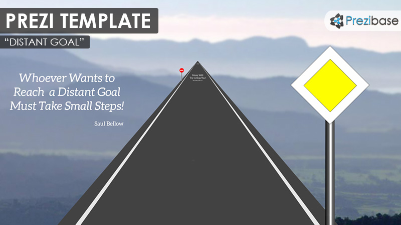 distant goal road path zoom prezi template