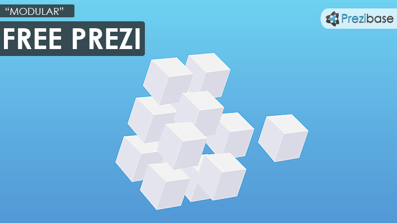Modular 3D cubes free prezi template