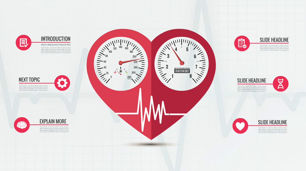 Race your heart creative medical and health Prezi presentation Template
