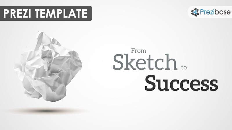 paper sketch startup business drawing prezi template