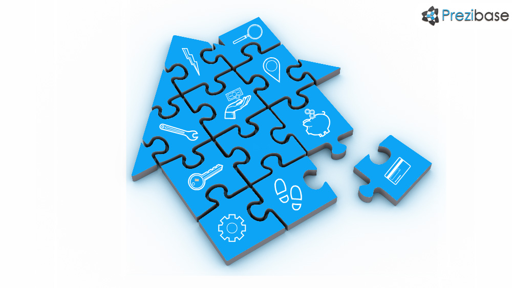3d jigsaw puzzle house prezi template for presentations