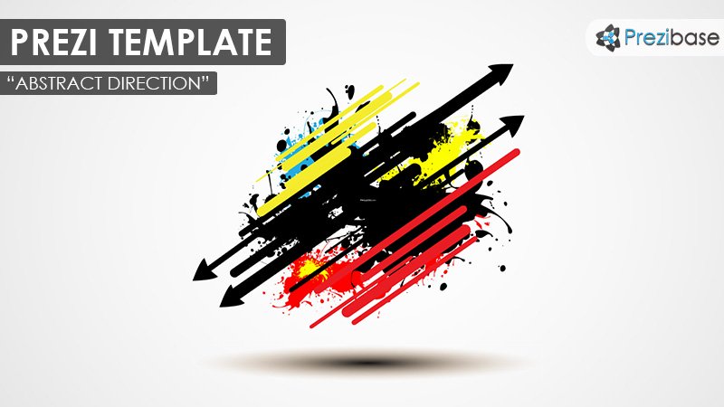3d ink splatter abstract prezi template colorful