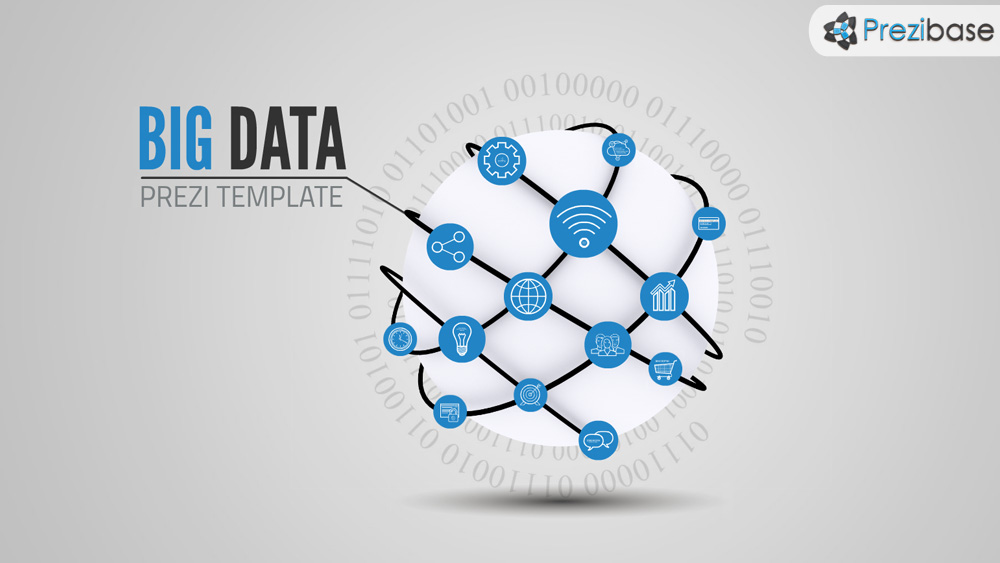 Big data technology sphere prezi template for presentations