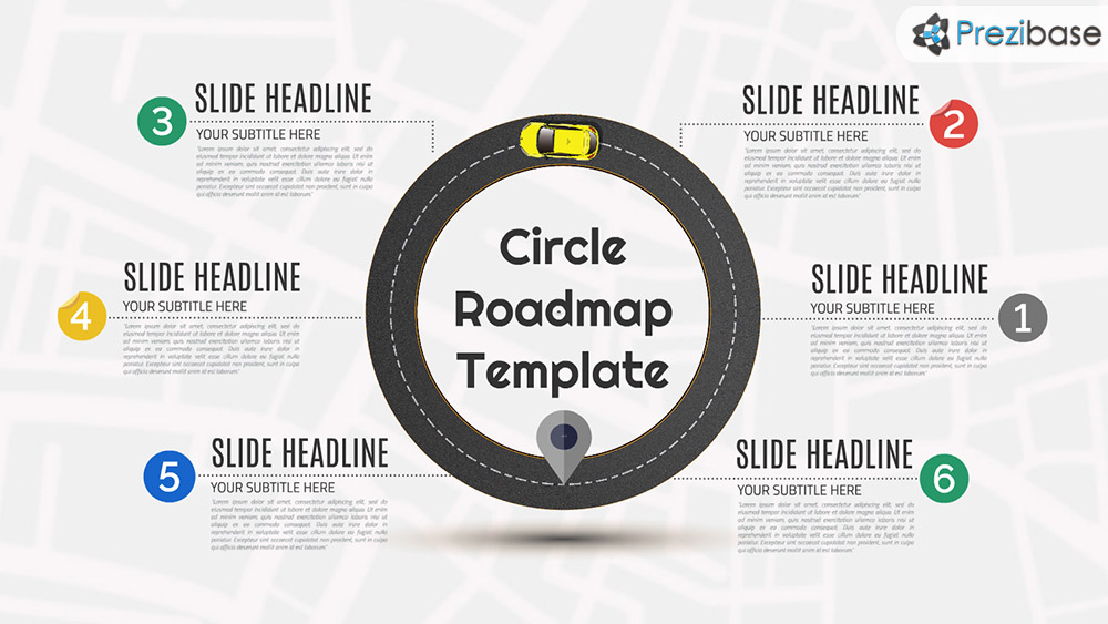 Circle Roadmap round infographic business roadmap prezi template