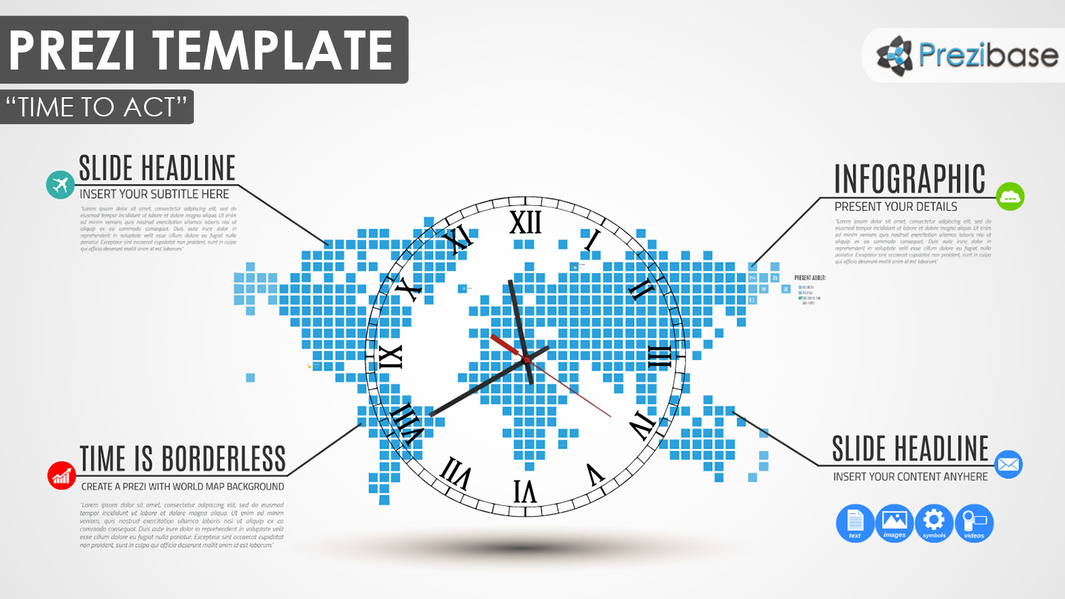 creative business world map checkered squares prezi presentation template