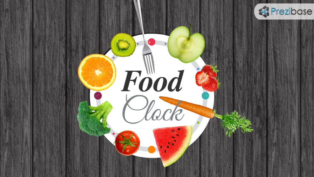 Food and eating healthy click time meal fitness prezi template
