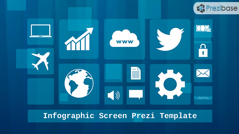 infographic screen blue technology prezi template