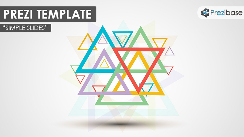simple slides 3d creative triangles background colorful prezi template