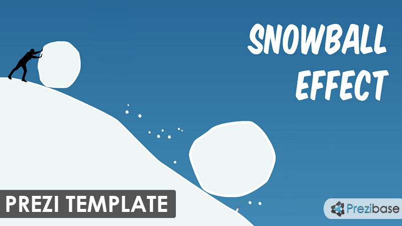 snowball effect snow prezi template downhill