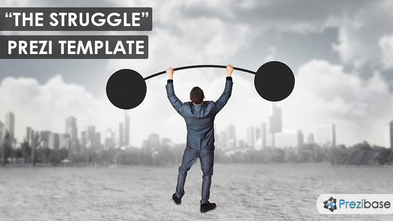 the struggle lifting barbell prezi template for business time versus money