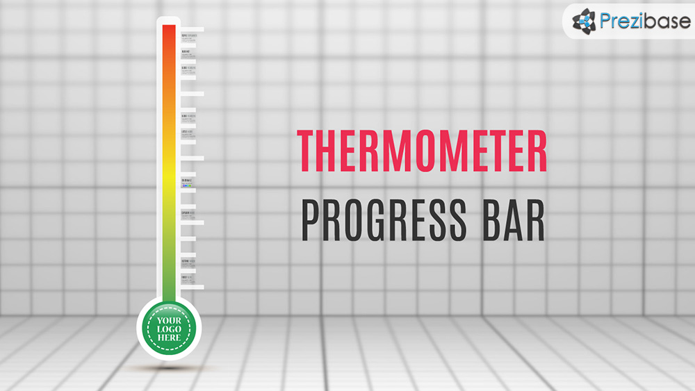 thermometer progress bar chart prezi presentation template