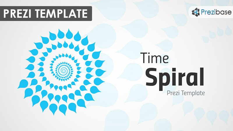 timeline spiral blue 3d creative prezi template