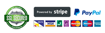 Secure payments via PayPal and Stripe