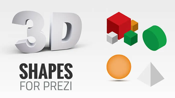 3D infographic elements free diagram prezi presentation template