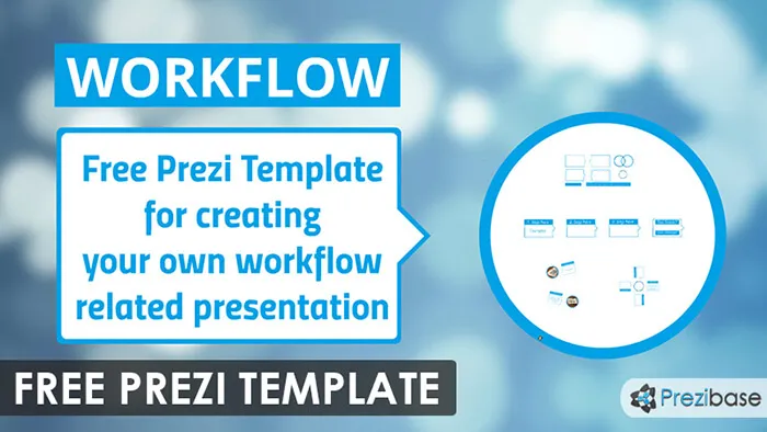 Free workflow progress diagram prezi template