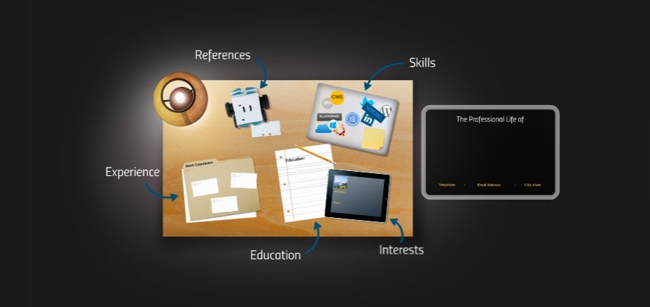 desktop-cv-education-interests-experience-free-presentation-template