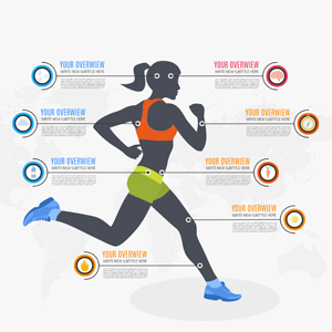 Women sport infographic Prezi template