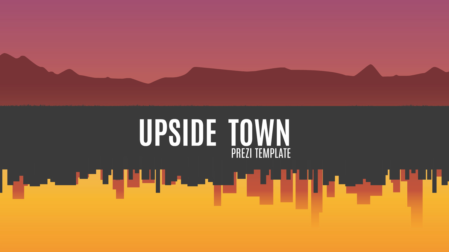 Upside town Prezi template 1500px from Prezibase