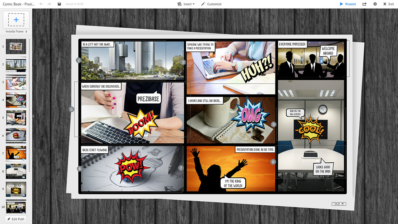 comic powerpoint template