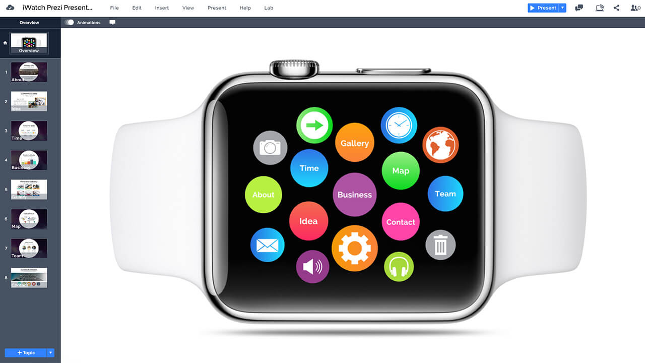 Apple Watch Prezi Template Prezibase