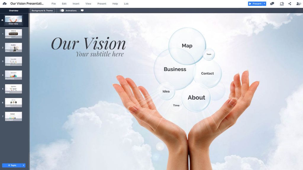 Our Vision Prezi Template Prezibase