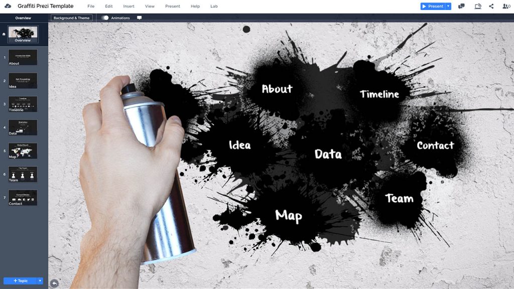 Graffiti Painting Prezi Template | Prezibase
