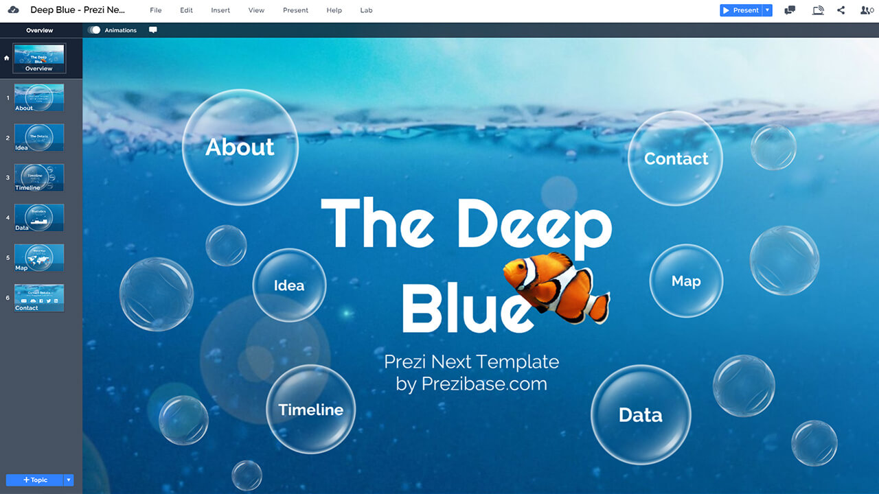 deep-blue-sea-ocean-plastic-waste-underwater-prezi-presentation-template