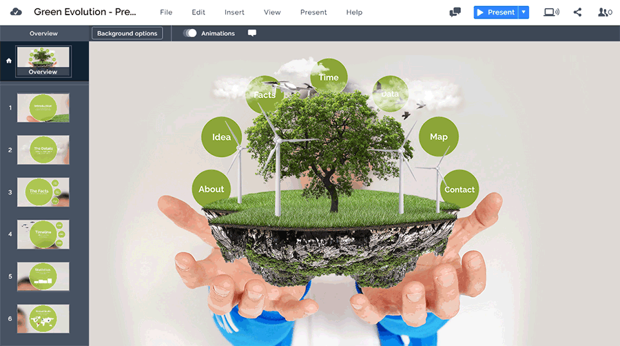 Prezi презентации пример