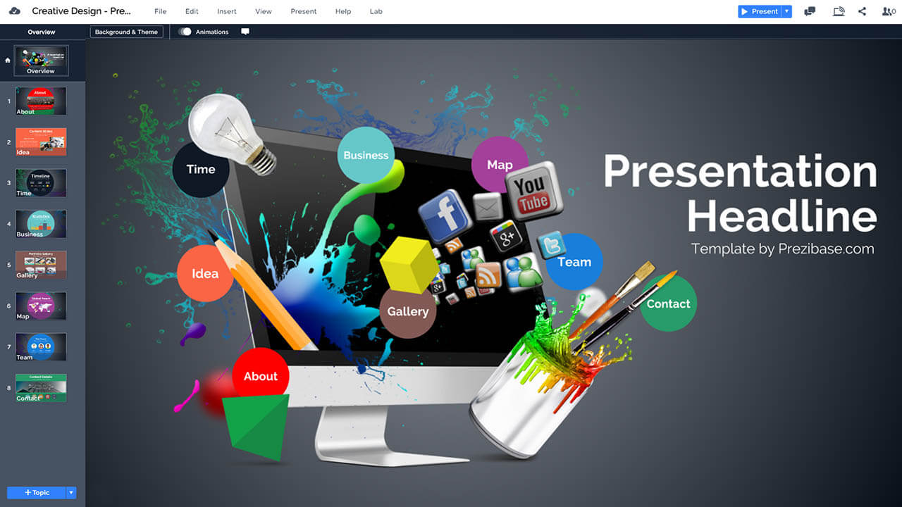 visual presentation websites