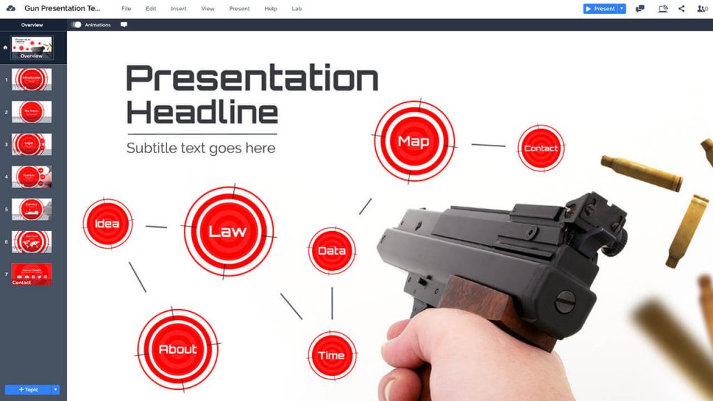 Gun Control Prezi Template Prezibase
