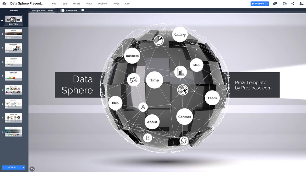 3d-data-sphere-AI-deep-mind-big-data-analysis-presentation-template-for-prezi