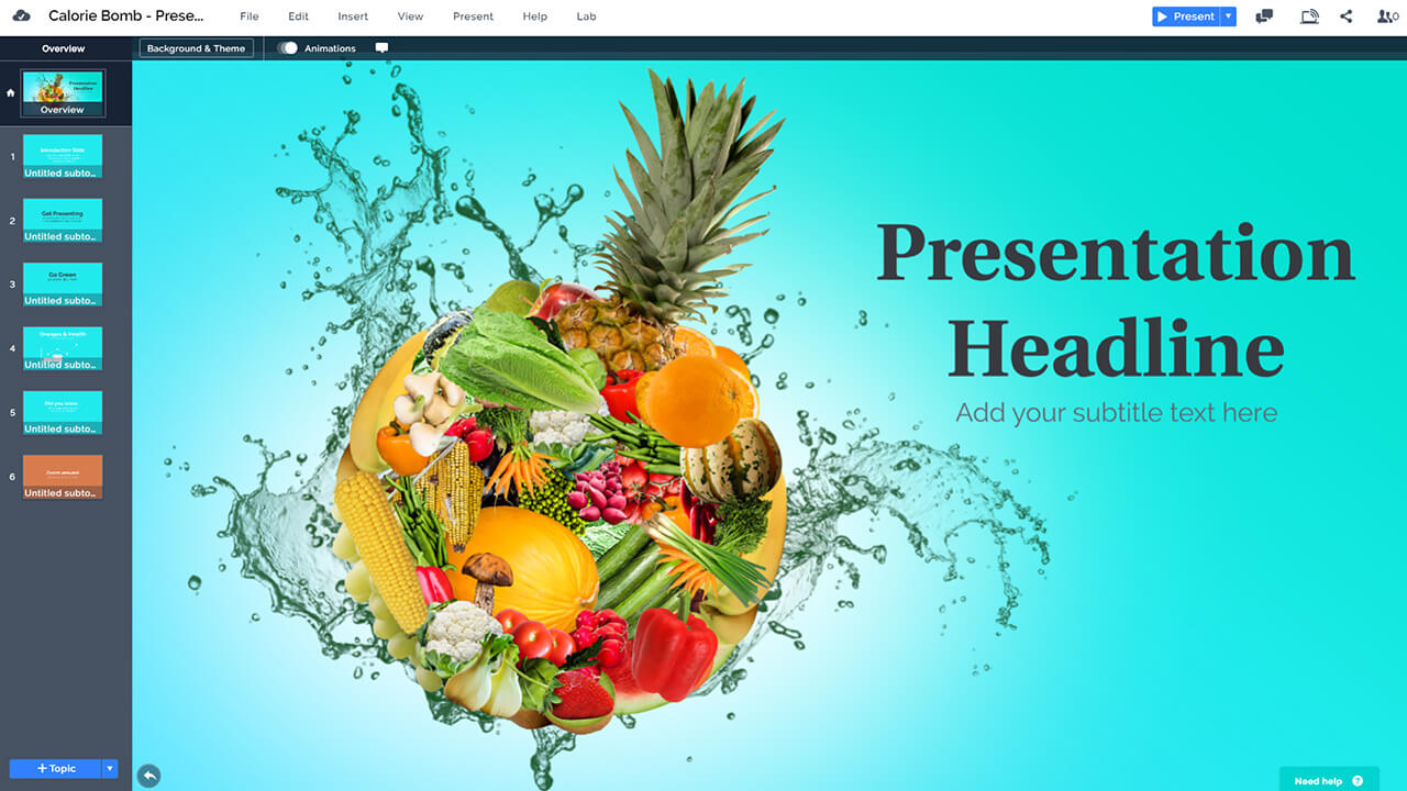 fruits and vegetables background for powerpoint