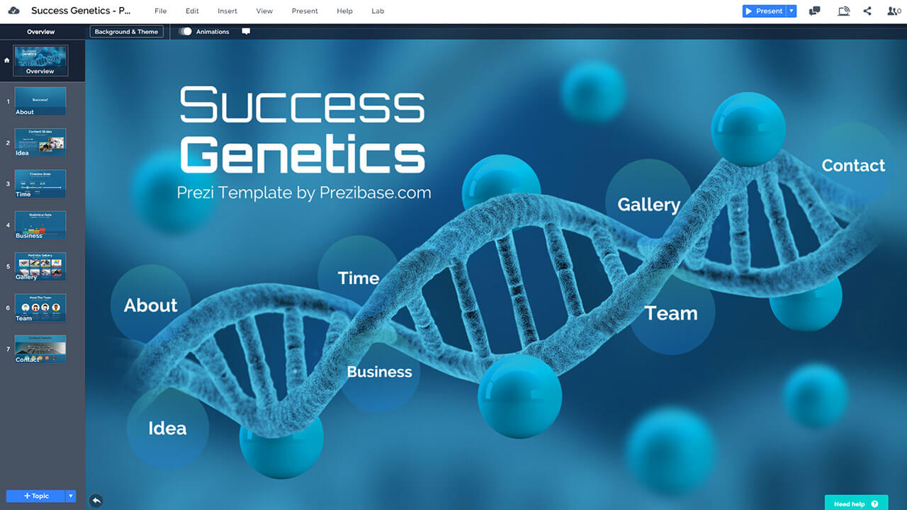 success-dna-genetics-presentation-template-prezibase