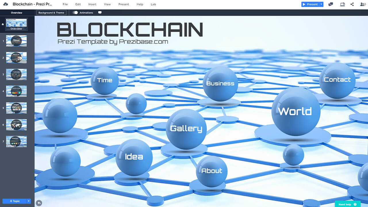 Blockchain Network Presentation Template Prezibase