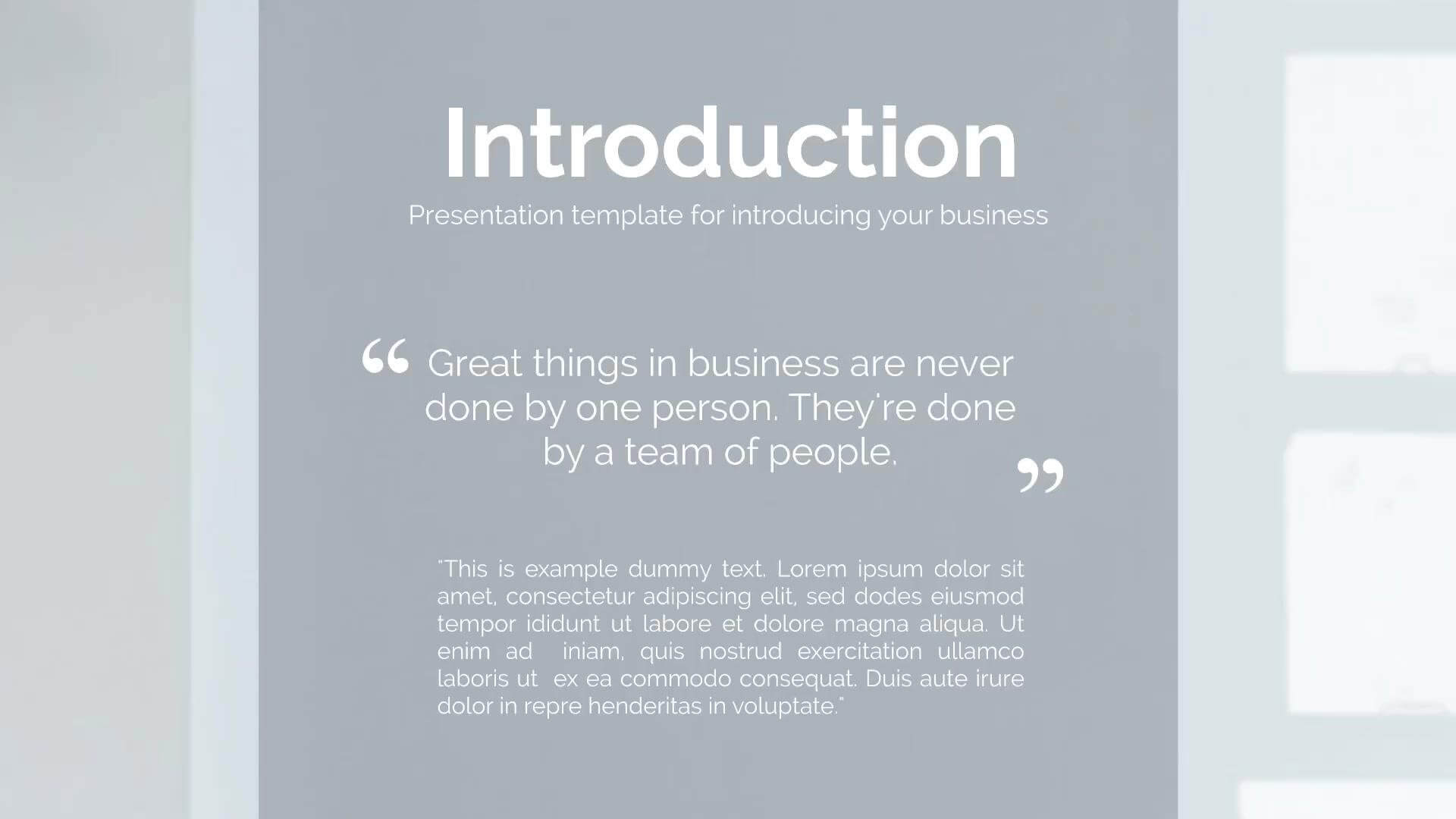 introduction a presentation examples