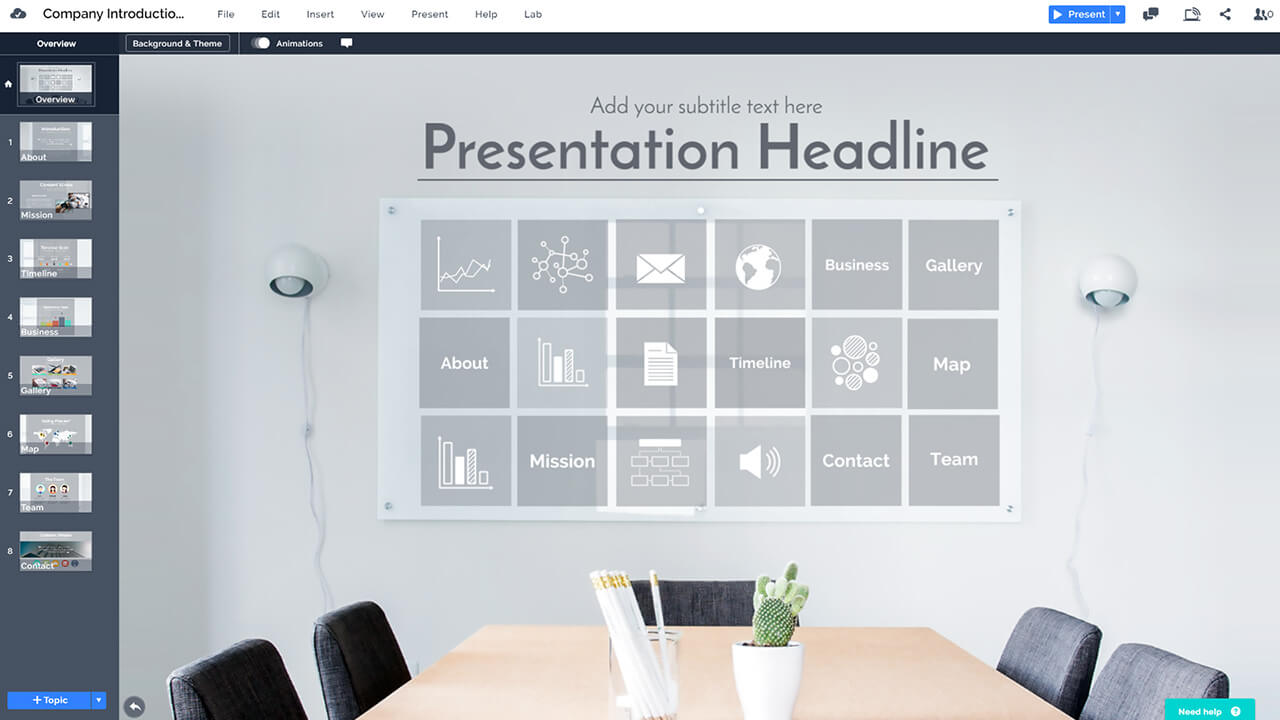 Company Introduction Presentation Template Prezibase