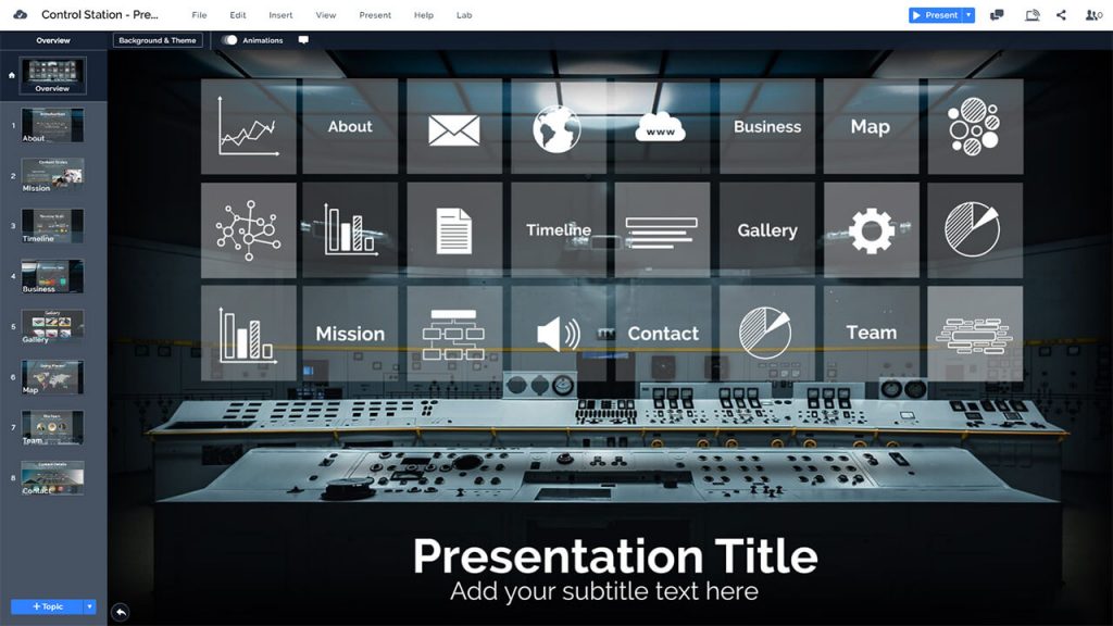 Control Room Presentation Template Prezibase