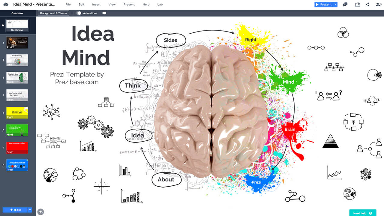 Idea Brain Presentation Template | Prezibase