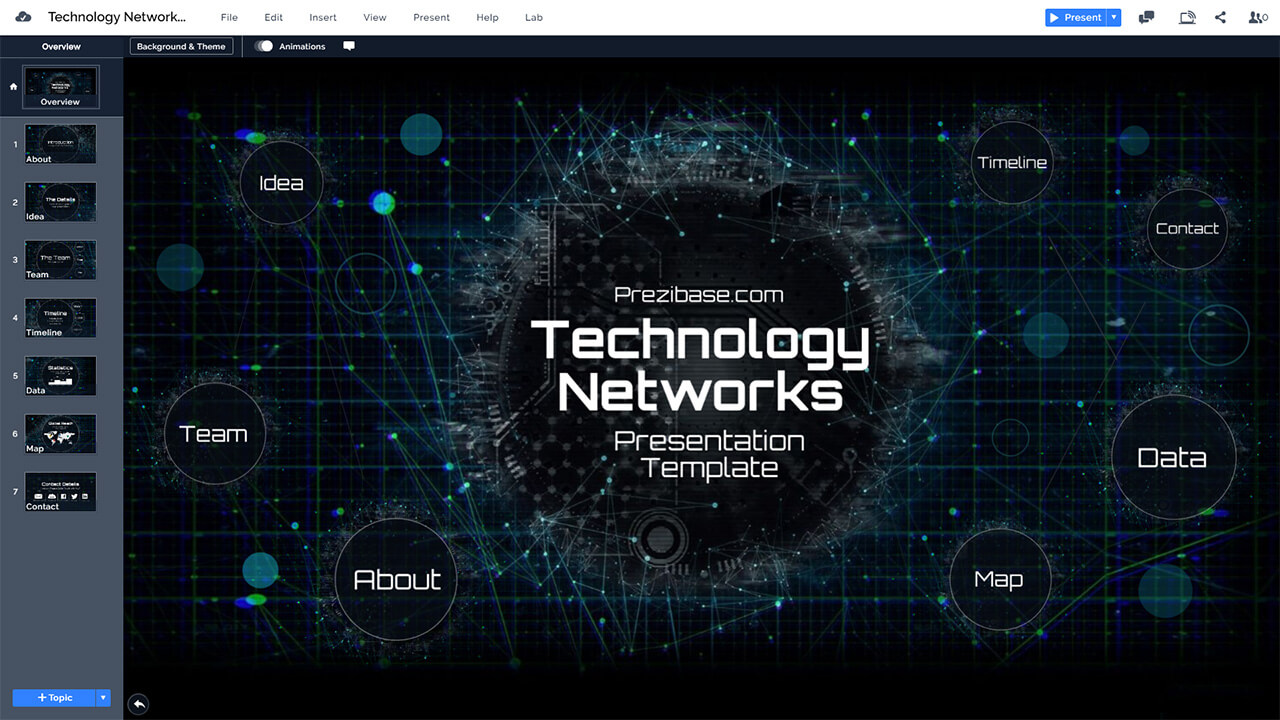 Technology Network Presentation Template Prezibase