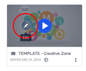 choose edit button for Prezi Classic