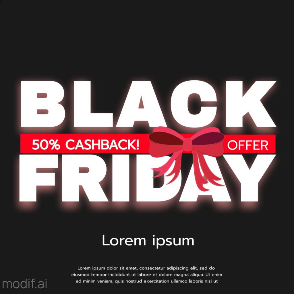 Make your Black Friday deal stand out with this banner design. Create a memorable Black Friday ad.