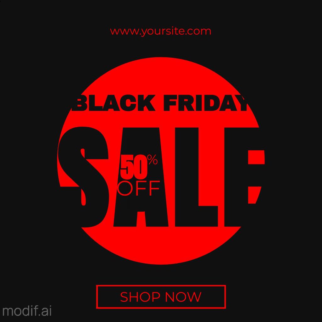 Creative Black Friday themed Instagram post Design template. Advertise your discounts, product or other special offers.