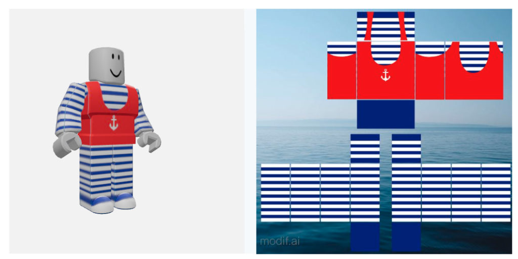 Use this avatar outfit template to create a stylish Roblox outfit. P.S. If you want to customize, please do not change the sizes. Creative roblox clothing design template. This Roblox Clothes template is sea themed.