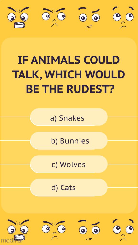 This is an Instagram story template with a cool emotion design. Easily edit this story template online. This is a cool Instagram story template about animals.