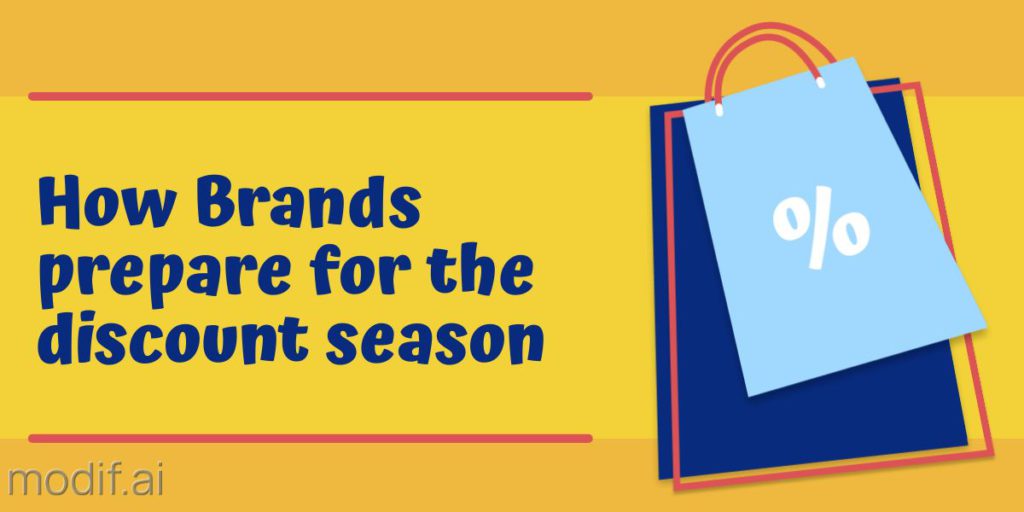 Create a fun and memorable blog post with this design template. This is a shopping, brand or products blog image design template. This template features a shopping bag with a percent sign in yellow and blue colors.