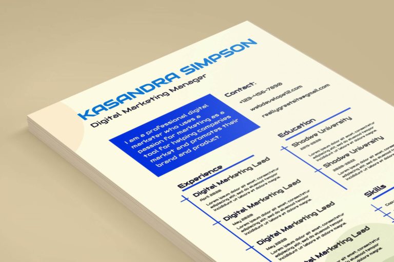 30 Amazing Resume Templates to - Creative Design Resume Template 768x512 